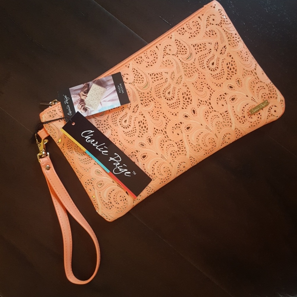 Cute coral wristlet